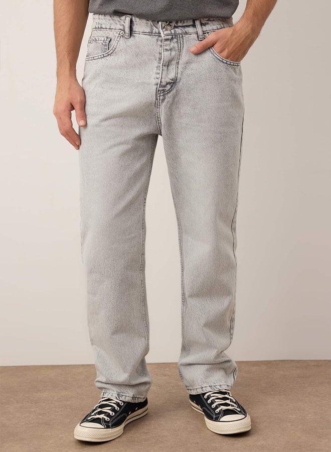 trendyol Gray Baggy / Loose Fit Denim Pants Jeans - Image 1