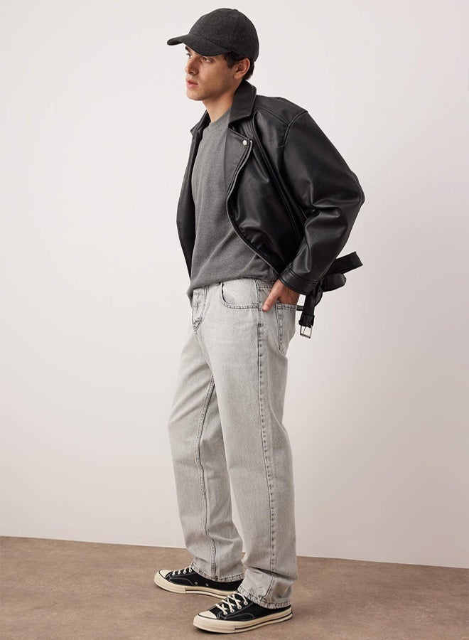 trendyol Gray Baggy / Loose Fit Denim Pants Jeans - Image 3