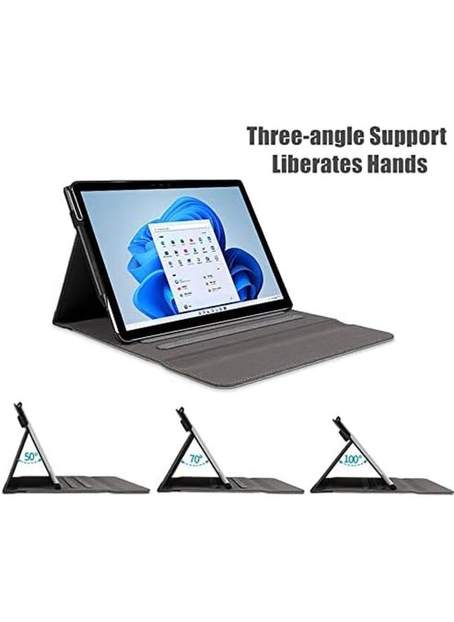 erorex Case Compatible With Microsoft Surface Pro 11 (2024) 13 Inch Tablet Sleeve Pouch Cover For Surface Pro 11 Stand Pu Leather Case (Grey)  - Image 1