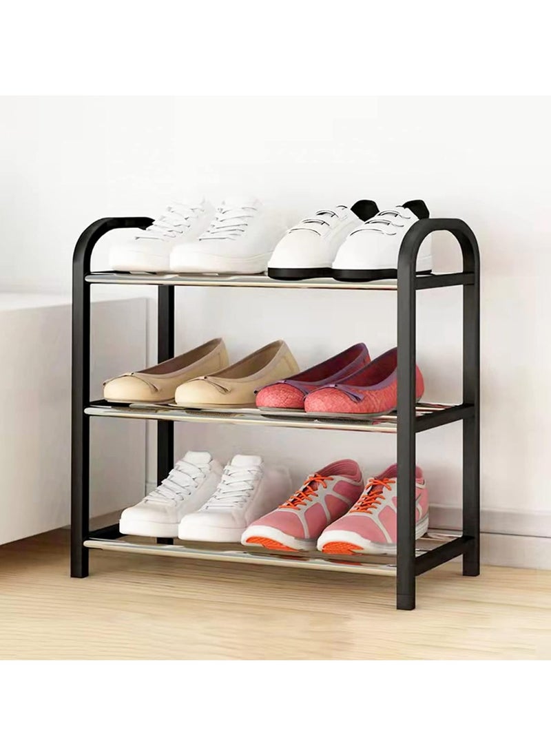 KCDMBUE 3-Tier Shoe Rack – Dustproof Metal Shoe Cabinet Organizer, Space-Saving Shoe Shelf for Entryway, Hallway, and Closet Storage  - Image 5