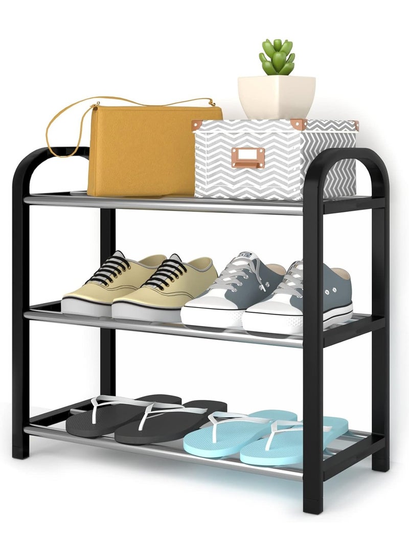 KCDMBUE 3-Tier Shoe Rack – Dustproof Metal Shoe Cabinet Organizer, Space-Saving Shoe Shelf for Entryway, Hallway, and Closet Storage  - Image 1
