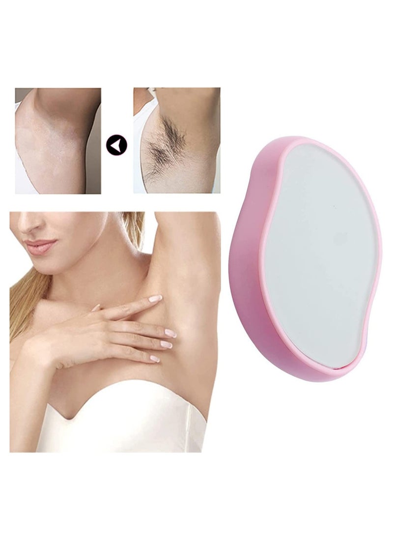 True Crystal Hair Eraser, Magic Hair Removal Eraser, Painless Crystal Hair Remover Tools, Soft Smooth Skin Fast & Easy Crystal Hair Removal for Men and Women (PINK) - Image 4