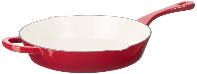 CROCK POT ARTISAN 12 INCH ENAMELED CAST IRON ROUND SKILLET SCARLET RED