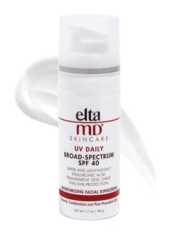 Elta MD UV Restore Tinted Face Sunscreen 48g White, SPF 40 Anti Aging Face Moisturizer for Women, Mineral Face Sunscreen for Sun Damaged Skin Repair, Zinc Oxide Sunscreen Formula, Daily Face Sunscreen  - Image 1