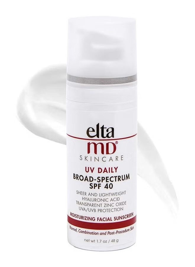 Elta MD UV Restore Tinted Face Sunscreen 48g White, SPF 40 Anti Aging Face Moisturizer for Women, Mineral Face Sunscreen for Sun Damaged Skin Repair, Zinc Oxide Sunscreen Formula, Daily Face Sunscreen  - Image 1