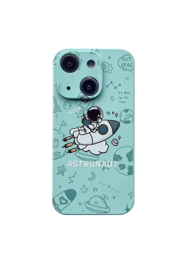 اس-توب جراب لهاتف iPhone 15 من السيليكون السائل مع جانب مستقيم - Image 1