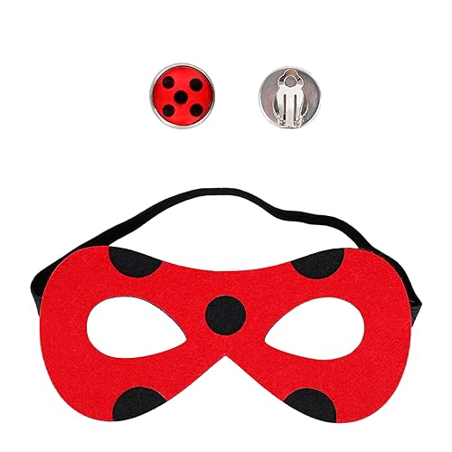 Askuang Costume Set Including Mask+Clip on Earring for Ladybug Cosplay Halloween Party - Image 1