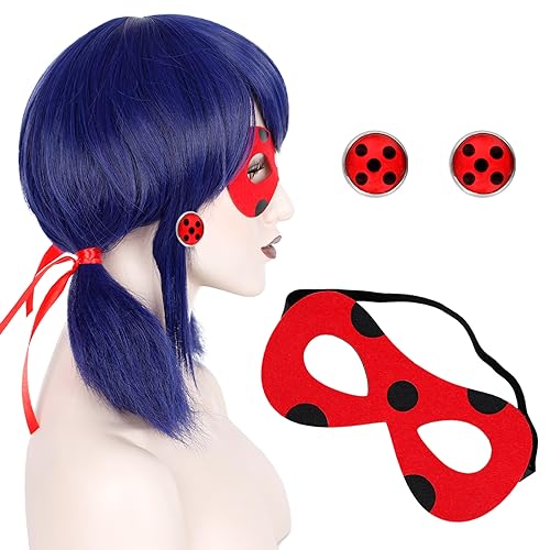 Askuang Costume Set Including Mask+Clip on Earring for Ladybug Cosplay Halloween Party - Image 2