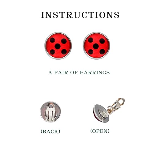 Askuang Costume Set Including Mask+Clip on Earring for Ladybug Cosplay Halloween Party - Image 5