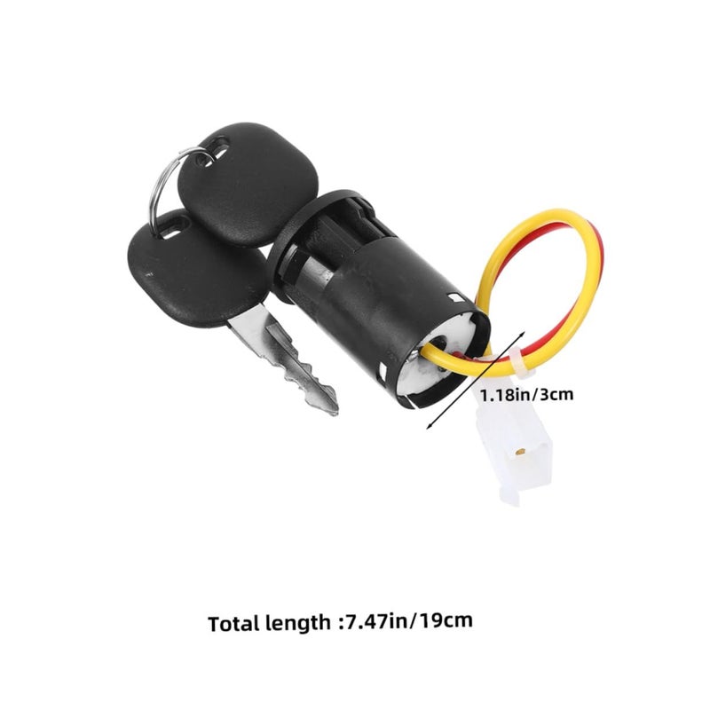 2pcs Electric Vehicle Key Switch Weatherproof Ignition Starter Lock With Keys Replacement Silver For Dune Buggy And Ride On Cars - Image 3