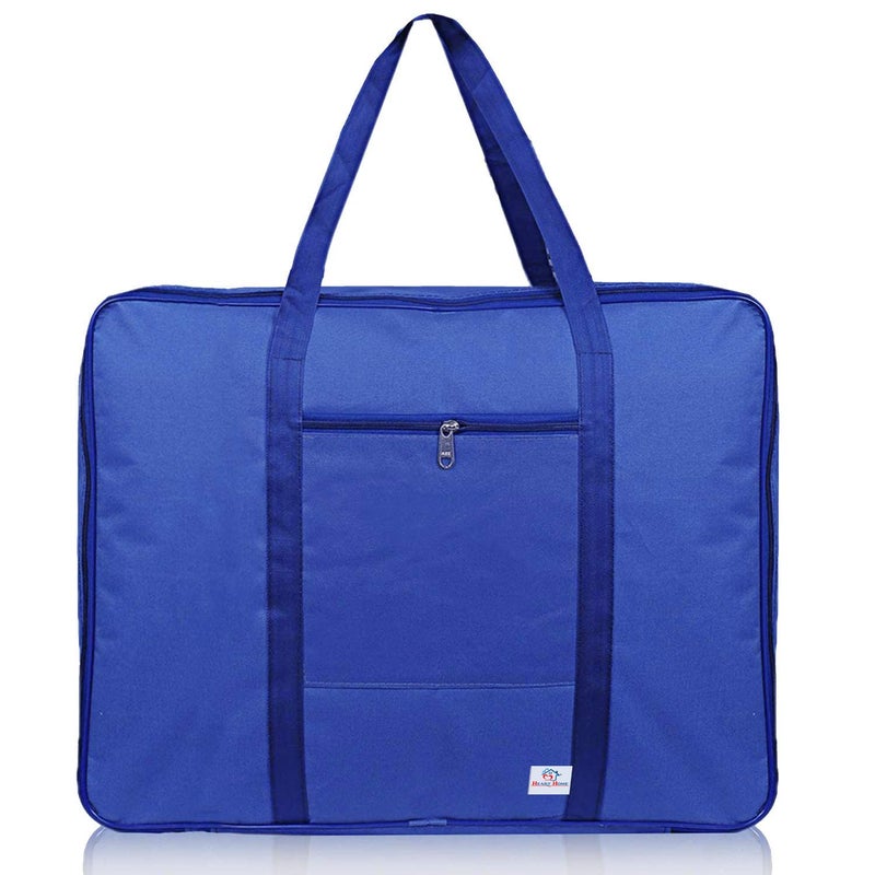 Kuber Industries Heart Home Large Moisture Proof Wardrobe Organizer Storage Bag For Clothes With Zipper Closure and Handle BlueHS43HEARTH26673 - Image 2