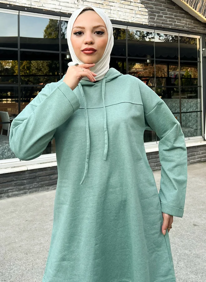 Bwest Bwest Modest Longline Hooded Top Tracksuit Set