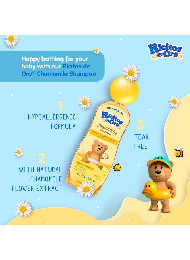 Ricitos de Oro Chamomile Manzanilla Baby Shampoo Hypoallergenic 3 Pack 8.4 Fl Oz Bottles - Image 4