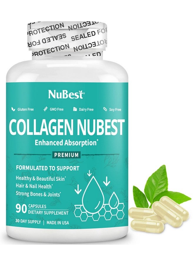 NuBest Collagen Super Collagen Peptides Revitalizes Skin Hair & Nails Bone & Joint Strength Beauty Collagen Formula For Men & Women 1500 Mg Per Serving 90 Capsules ; 1 Month Supply - Image 2