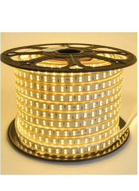 شريط اضاءة LED بخطين اضاءة اصفر 50 متر