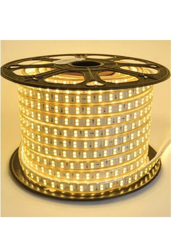 ماركة غير محددة - شريط اضاءة LED بخطين اضاءة اصفر 50 متر - Image 1