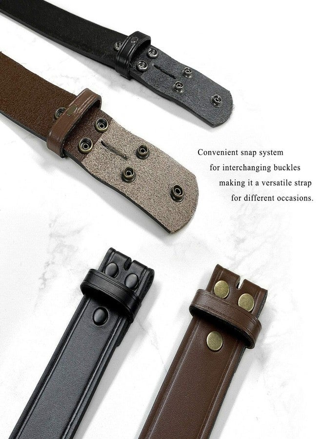 بيلتس.كوم حزام عمل متين من الجلد الطبيعي المحبب بالكامل، حزام جينز كاجوال، عرض 1-3/4 بوصة (45 مم) (ذهبي-أسود، 38) - Image 5