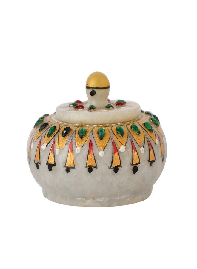 Craftam Marble Sindoor Dani Box for Women - Traditional Handcrafted Kumkum Holder for Gifts, Pooja & Makeup - Image 5