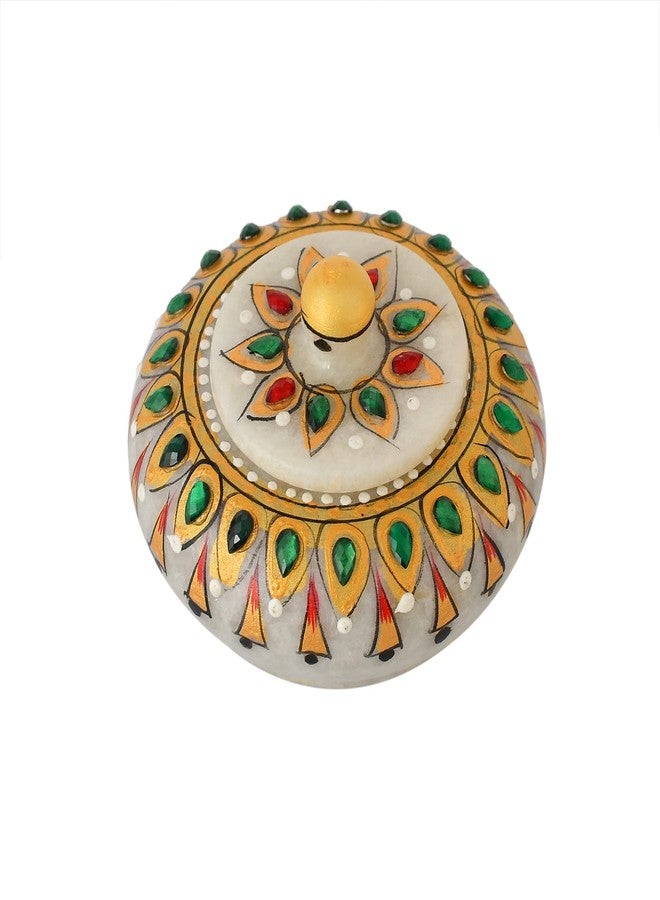 Craftam Marble Sindoor Dani Box for Women - Traditional Handcrafted Kumkum Holder for Gifts, Pooja & Makeup - Image 2