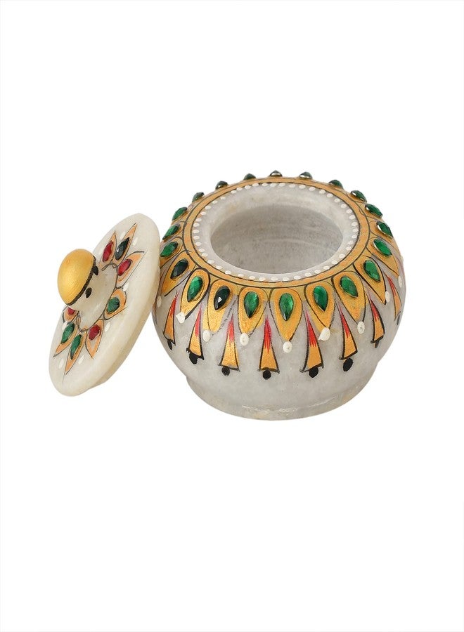 Craftam Marble Sindoor Dani Box for Women - Traditional Handcrafted Kumkum Holder for Gifts, Pooja & Makeup - Image 4