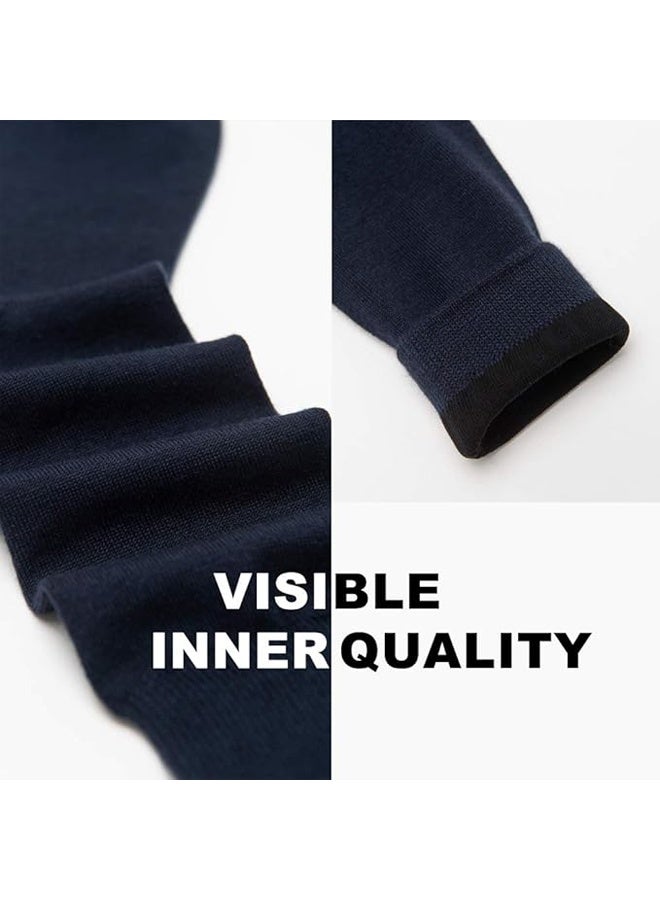 DUNISO 5 pcs of Men's Long Socks, Formal Socks, Business Soft Breathable Sports Long Casual Socks (Dark Grey) - Image 4
