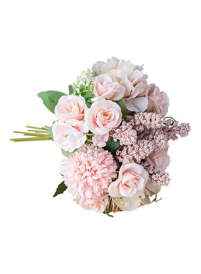 Loquat Artificial Flower Bunch Pink/Green 