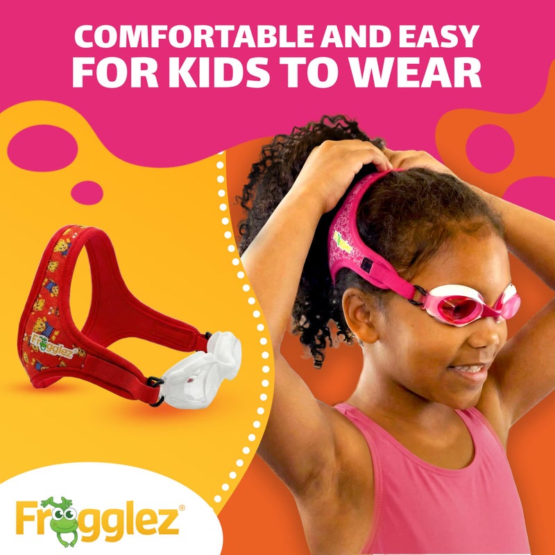 Frogglez Kids Swimming Goggles â€“ Anti-Fog, Leakproof, Ages 3â€“10, 100% UV Protection, Soft Pain-Free Strap, No Hair Pulling, No Squished Eyes/Ears, Parent-Approved Comfort & Safety, Daniel Tiger, Red - Image 2