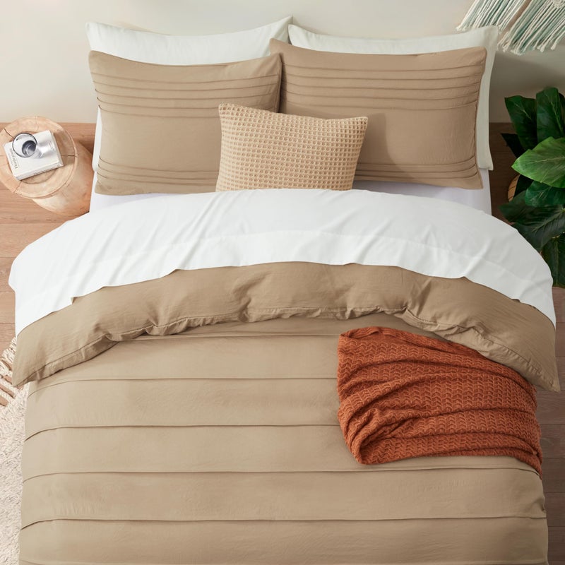 Oli Anderson Khaki Davet Cover Size Size - Cover Cover Cover 3pcs Fleding Soft and Breatable مع إغلاق سستة (Khaki 104 "" x90 ") - Image 5