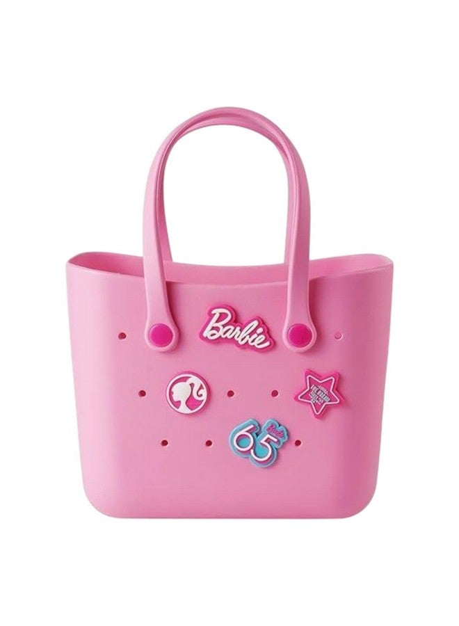 AUM ENTERPRISE حقيبة توت سيليكون بأسلوب باربي من AUM ENTERPRISE رامانات للفتيات - خفيفة الوزن، متينة، حقيبة يد قابلة للتخصيص للأطفال - حقيبة شاطئ مصممة مع ملصقات كرتونية لطيفة - هدية للفتيات من عمر 4 سنوات فما فوق. - Image 1