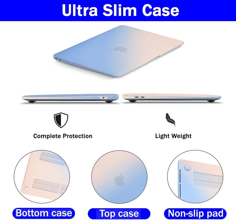 GVTECH Case for MacBook Air 15 inch, 2026 2025 2024 2023 M5 A3448 M4 A3241 M3 A3114 M2 A2941 Chip with Liquid Retina Display, Plastic Hard Shell, Keyboard Cover, Screen Protector, Rainbow 02 - Image 2