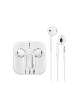 In-Ear Headsets For Apple iPhone 5/Samsung Mobile Phones With Mic White