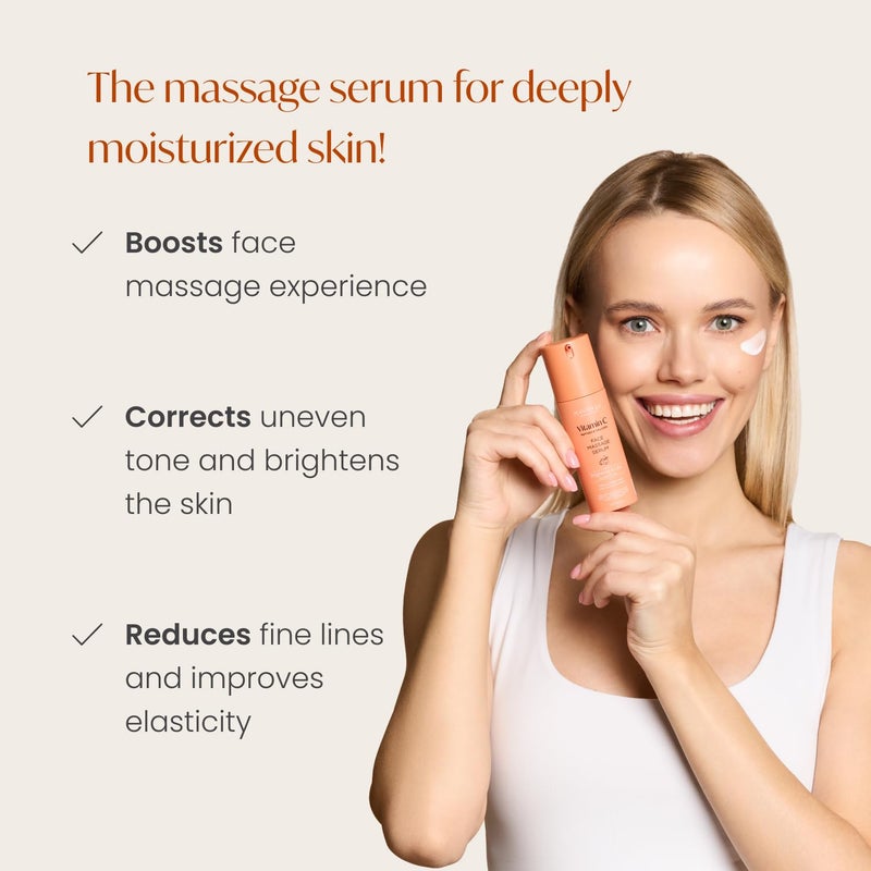 PLANTIFIQUE Korean Vitamin C Face Massage Serum â€“ Hydrating Anti-Aging Collagen & Peptides Formula â€“ Perfect for Gua Sha Facial Massage & Even Skin Tone Glow - Image 2