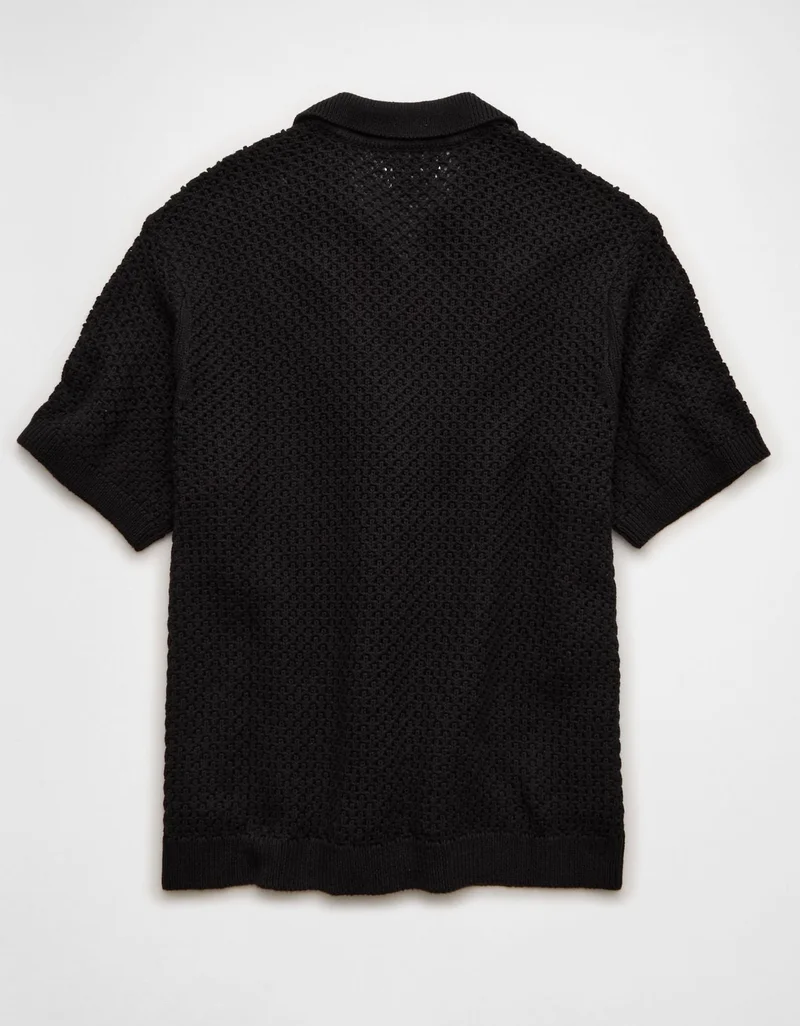American Eagle  AE Short-Sleeve Sweater Polo for Men | Best Price UAE