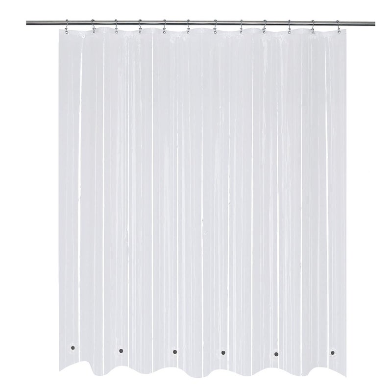 Mrs Awesome Mrs Awesome Short Shower Curtain Liner with 6 Magnets 72 x 66 inch Clear Thick PEVA Waterproof Plastic Shower Curtain 72x66 Clear 