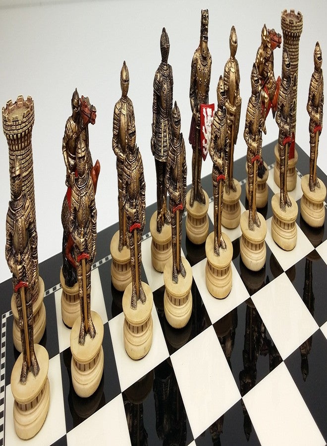 HPL 32 Piece Themed Set of Chess Men Pieces - NO Board (Armored Knights) - Image 5
