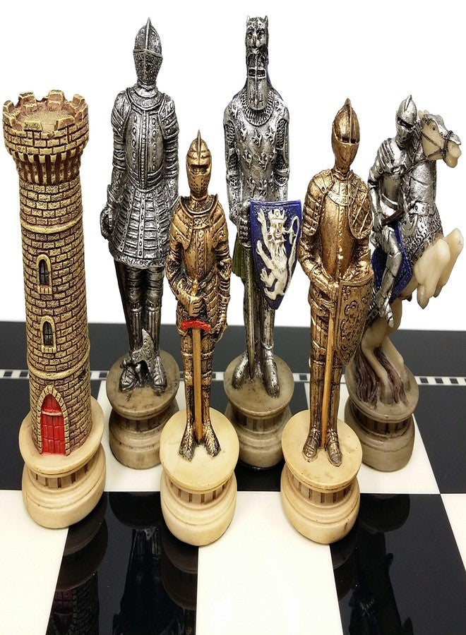 HPL 32 Piece Themed Set of Chess Men Pieces - NO Board (Armored Knights) - Image 1