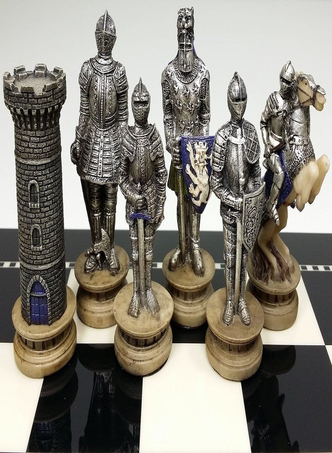 HPL 32 Piece Themed Set of Chess Men Pieces - NO Board (Armored Knights) - Image 2