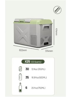 Alpicool X25 Portable Car Fridge, 25L，Small Fridge with Compressor Cooling and Dual Power, Camping Accessories, -20°C Cooling Power! Keep Food Fresh, Enjoy Ice Drinks Anywhere , Perfect for Extended Travel & Outdoor Camping - pzsku/Z91FE73787DDE5F944DEFZ/45/_/1734014863/060fee4b-8a1f-4304-8f73-a35fcb2cd805