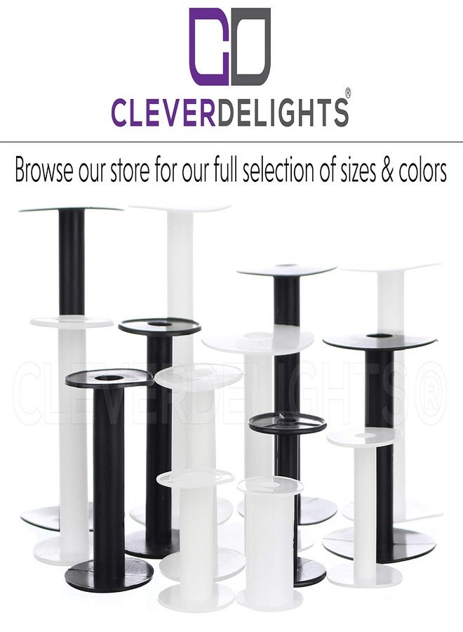 كليفر ديلايتس بكرات بلاستيكية من CleverDelights - 3 1/2 بوصة × 3 5/8 بوصة - بيضاء - عبوة من 6 قطع - Image 3