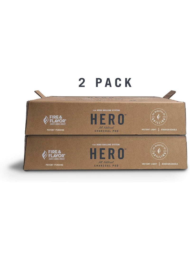 Fire & Flavor HERO Pods Charcoal Grill Pod 2 Pack Refill  - Image 4