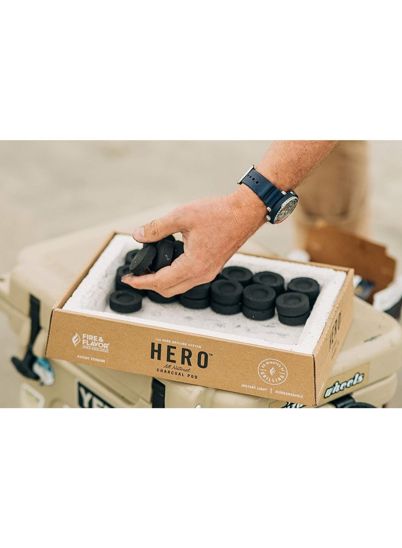 Fire & Flavor HERO Pods Charcoal Grill Pod 2 Pack Refill  - Image 3