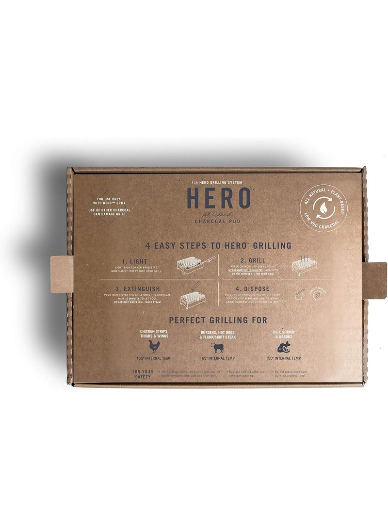 Fire & Flavor HERO Pods Charcoal Grill Pod 2 Pack Refill  - Image 2
