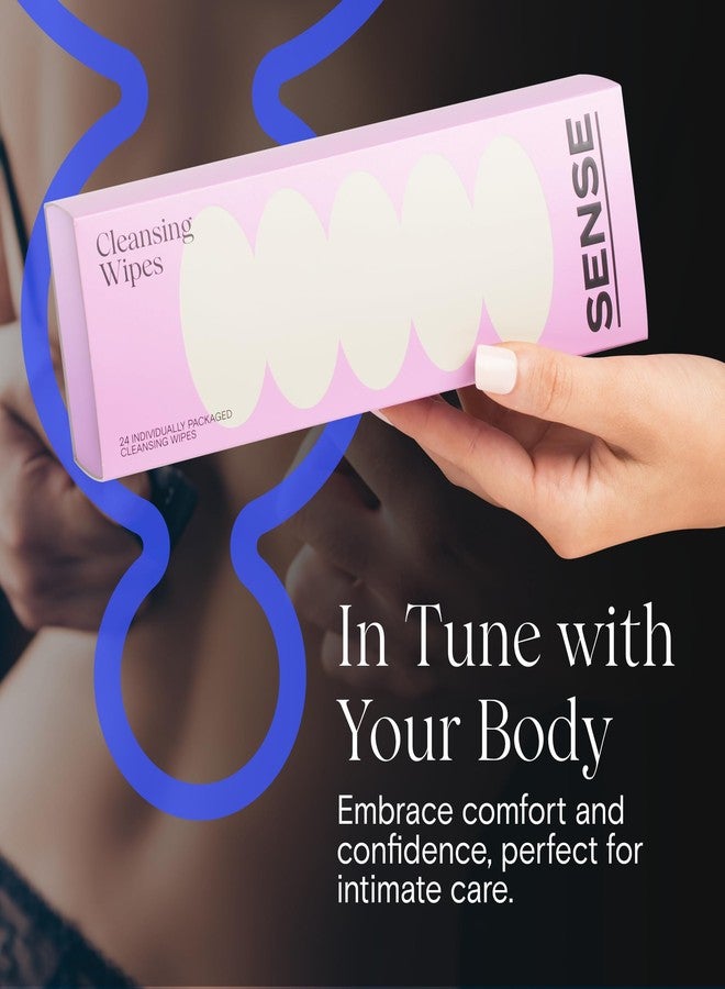 Sense Cleansing Wipes (12 Pack Individually Wrapped pH Balance Wipes for Women - Made in the USA, Flushable Wipe, On-The-Go Before and After Freshness Intimate Wipe, Feminine Care - Image 5