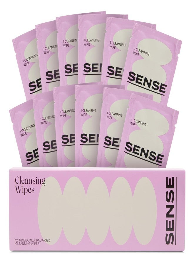 Sense Cleansing Wipes (12 Pack Individually Wrapped pH Balance Wipes for Women - Made in the USA, Flushable Wipe, On-The-Go Before and After Freshness Intimate Wipe, Feminine Care - Image 1