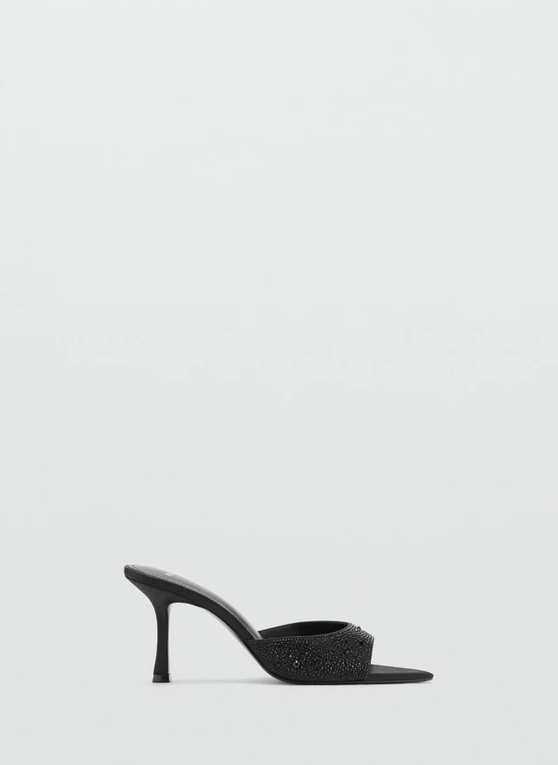 MANGO Glitter high-heeled sandals