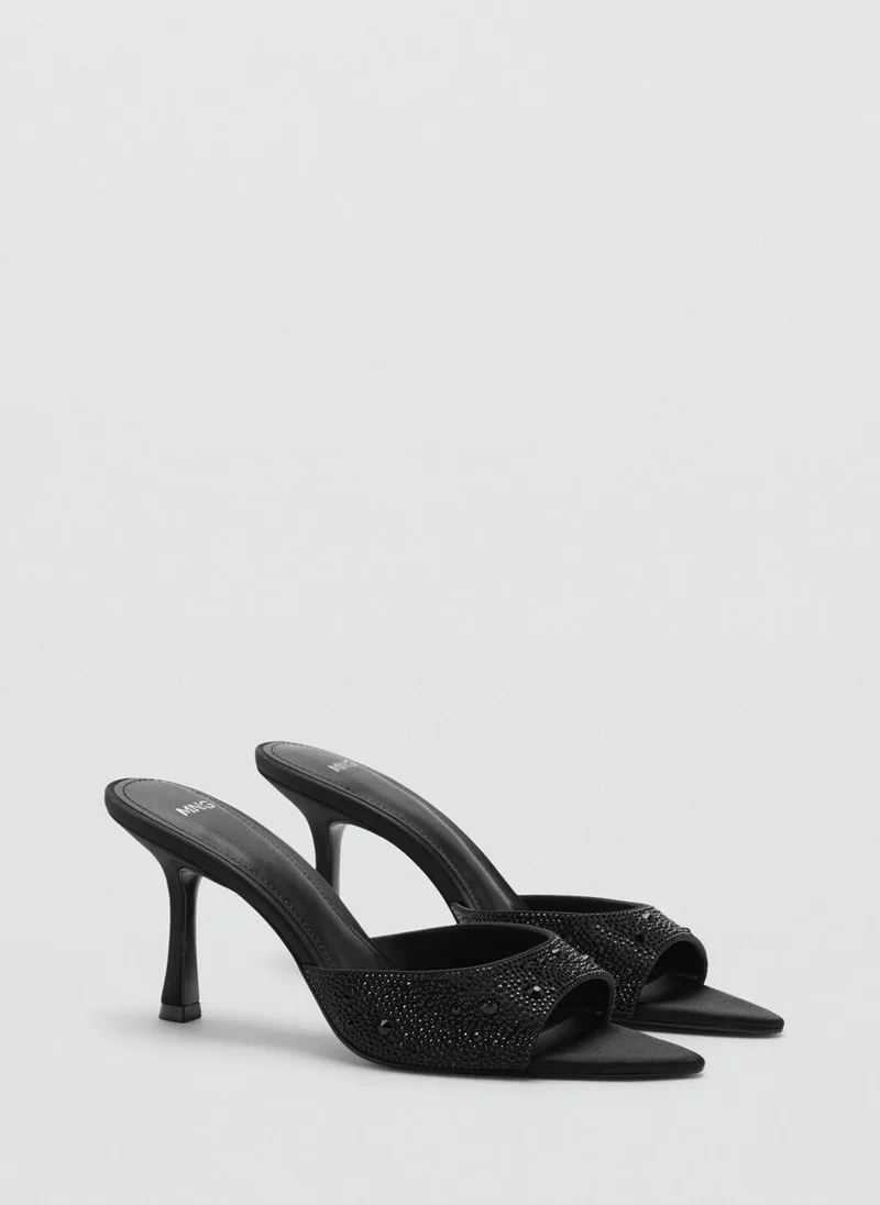 MANGO Glitter high-heeled sandals