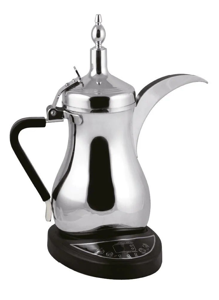 Denx Electric Kettle 1 L – 800 W – Stainless Steel – Modern Design (UK Plug, Measuring Scoop) - Image 1