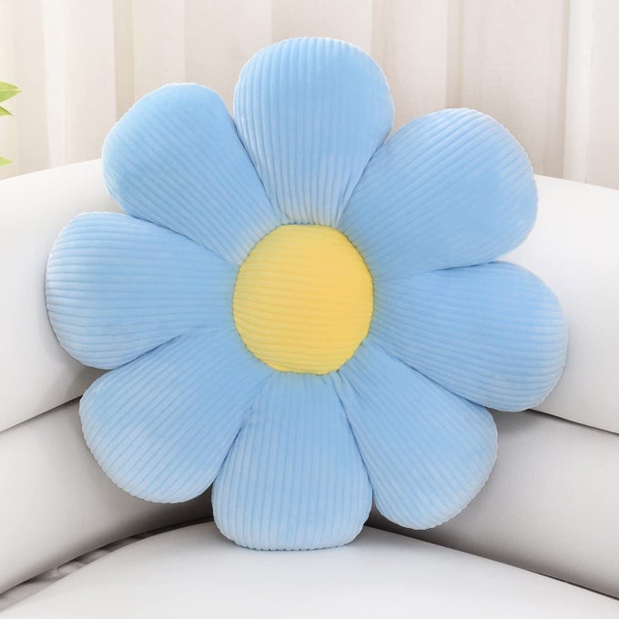FLOWER PILLOW SHAPED THROW PILLOW BUTT CUSHION FLOOR PILLOWSEATING CUSHIONCUTE ROOM DECOR PLUSH PILLOW FOR BEDROOM SOFA CHAIRBLUE157