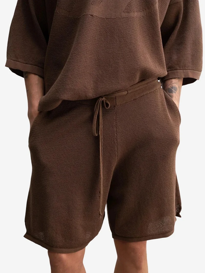 جيستو GIESTO Relaxed Fit Elastic Waist Midi Shorts