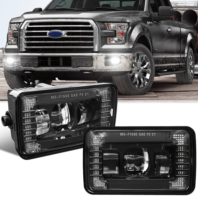 ZOFFROAD New LED Fog Lights Assembly DOT Approved wWhite DRL Compatible with Ford F150 2015 2016 2017 2018 2019 20201 Pair Black